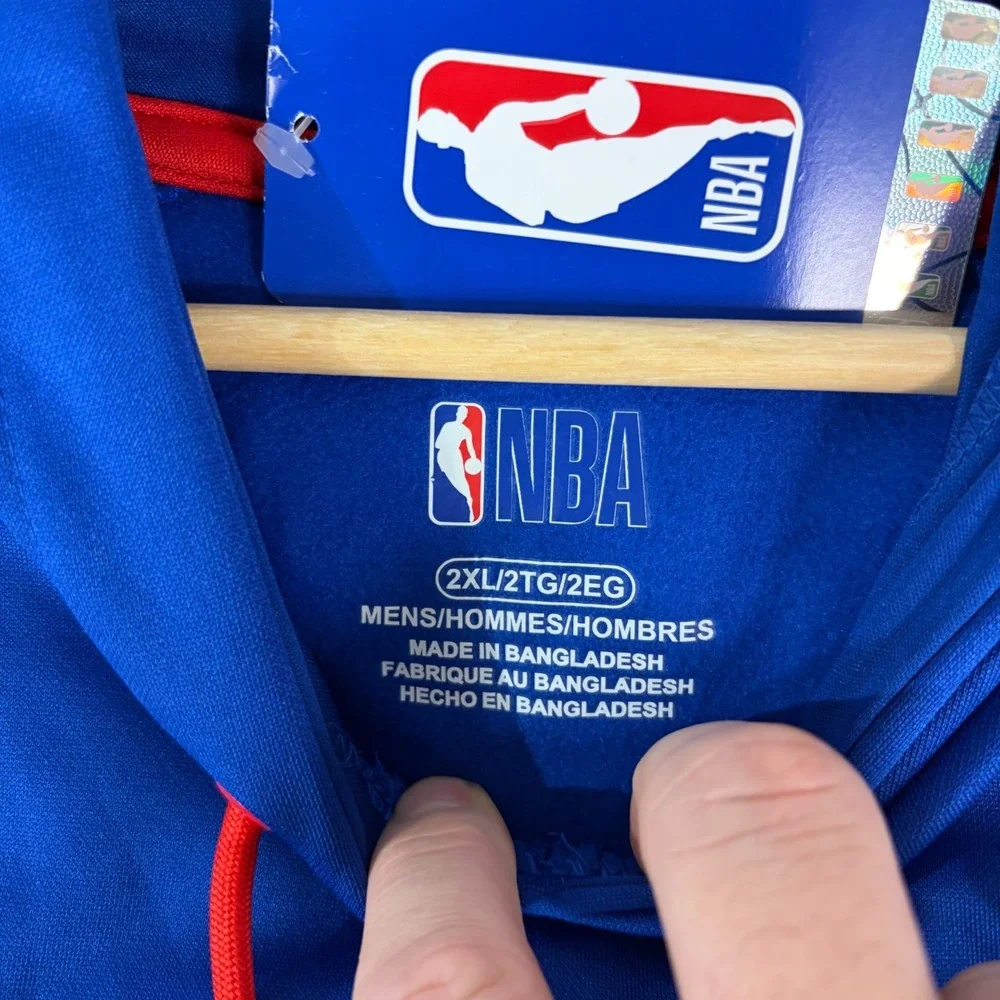 Philadelphia 76ers NBA Hoodie Pullover Sweatshirt Mens Size 2XL Blue NWT